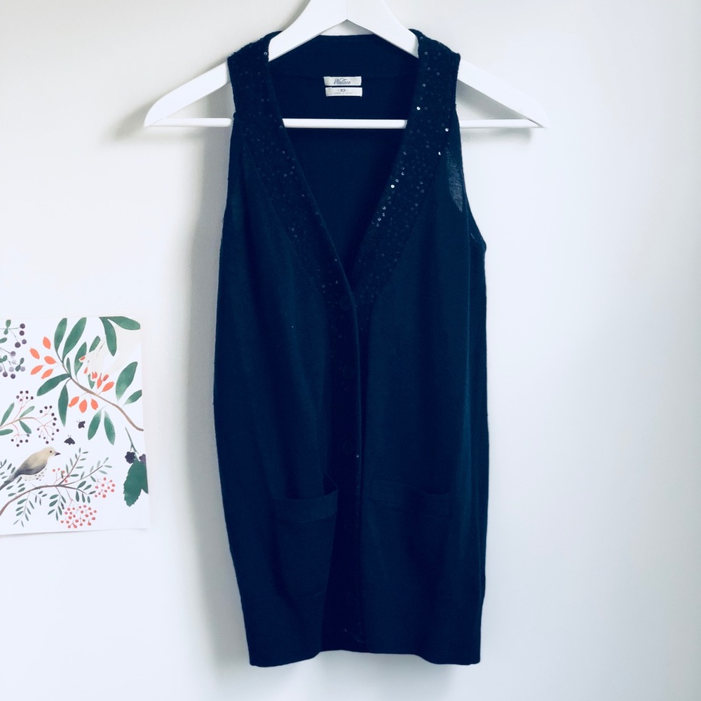 Madewell ‘Wallace’ merino wool vest with sequins